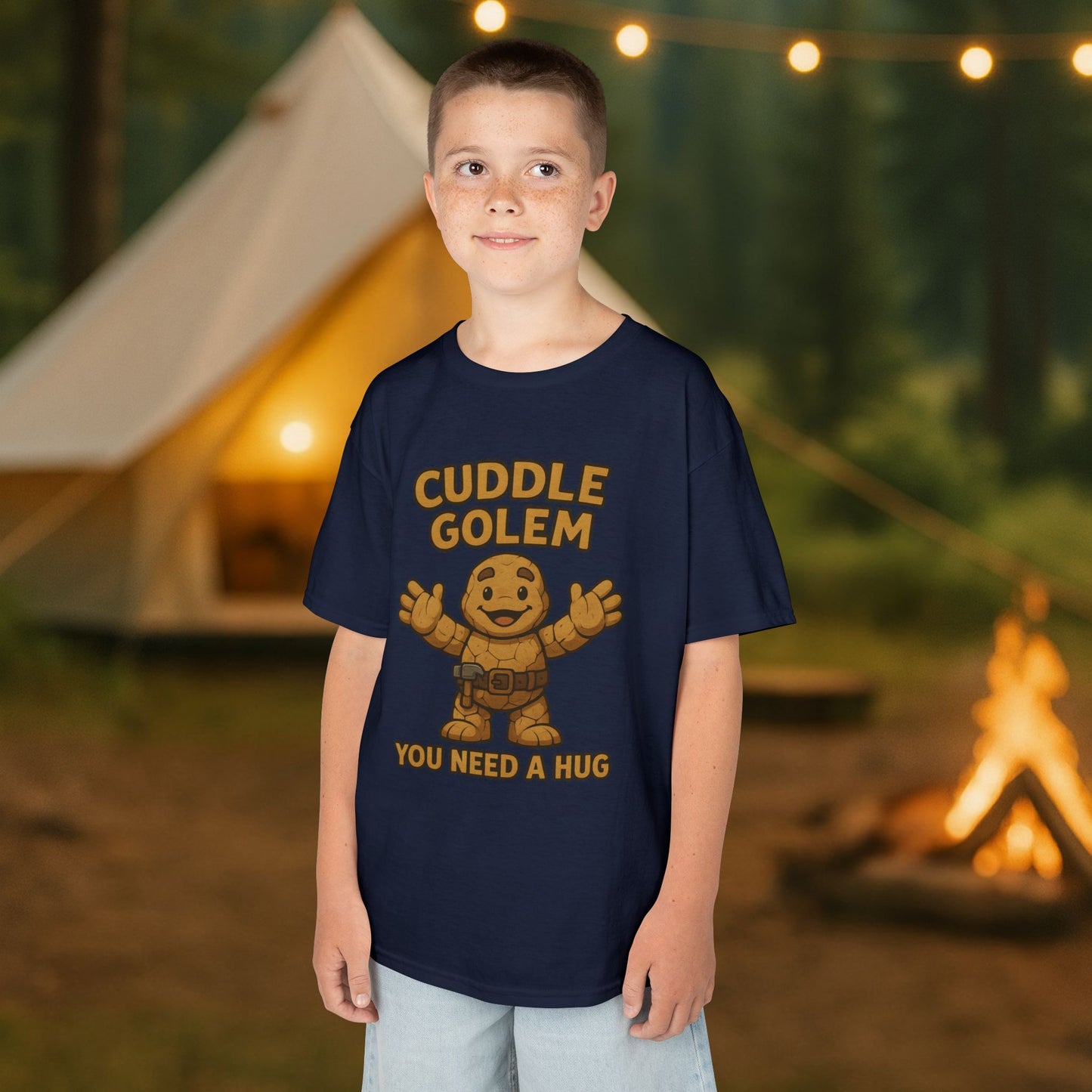 Cuddle Golem Kids Tee – Cute Monster "You Need a Hug" Shirt