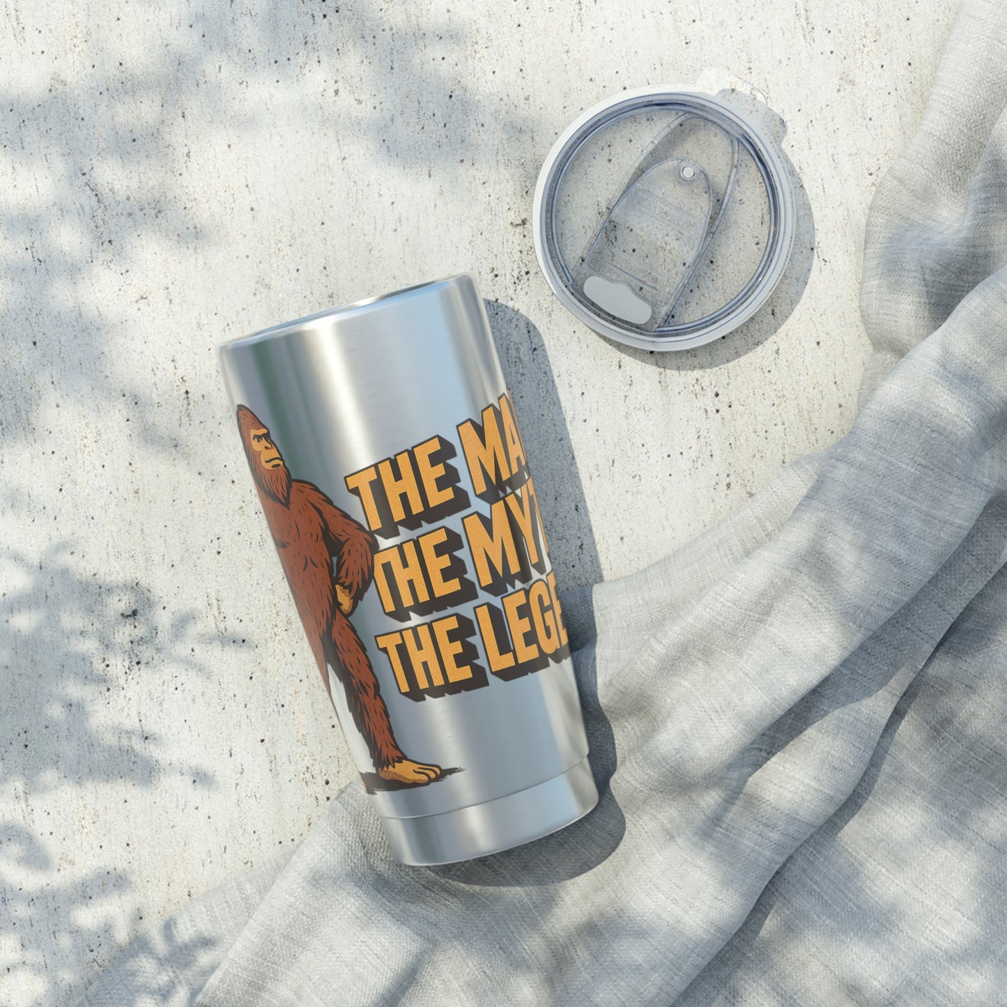 Sasquatch Stainless 20oz Tumbler – "The Man, The Myth, The Legend" Insulated Travel Cup