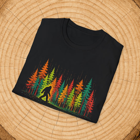 Bigfoot & Nessie Forest Lake Nature T-Shirt