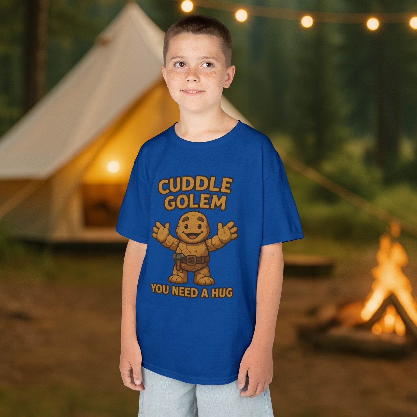 Cuddle Golem Kids Tee – Cute Monster "You Need a Hug" Shirt