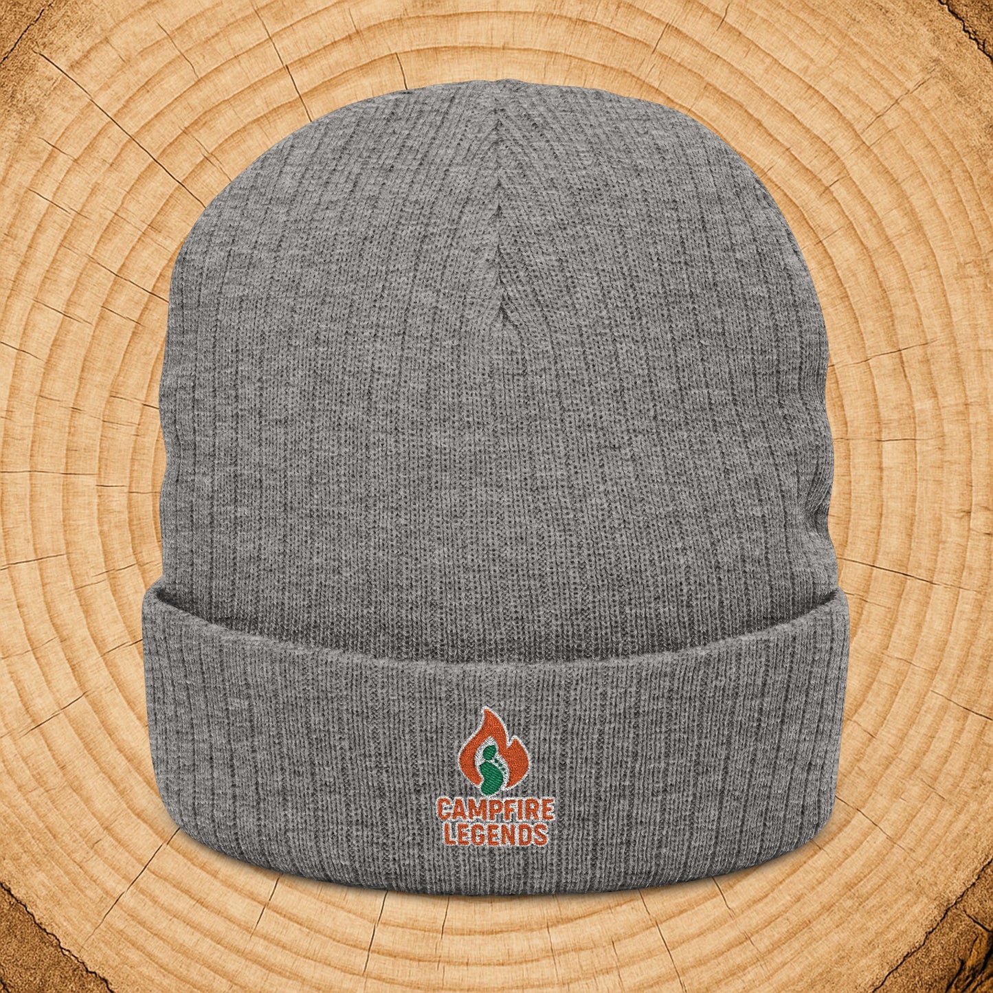 Campfire Legends Embroidered Beanie – Cozy Cryptid-Approved Winter Essential