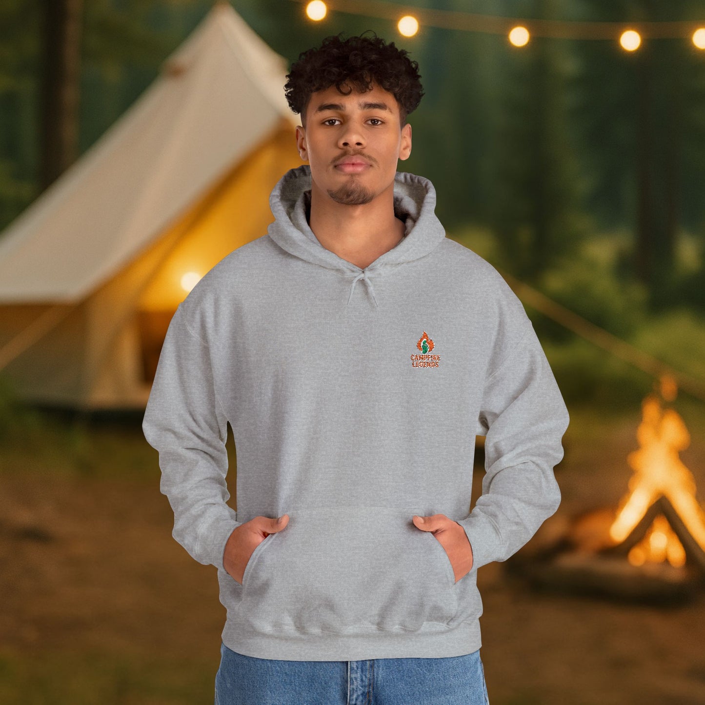 Campfire Legends Embroidered Hoodie – Cozy Midweight Fleece
