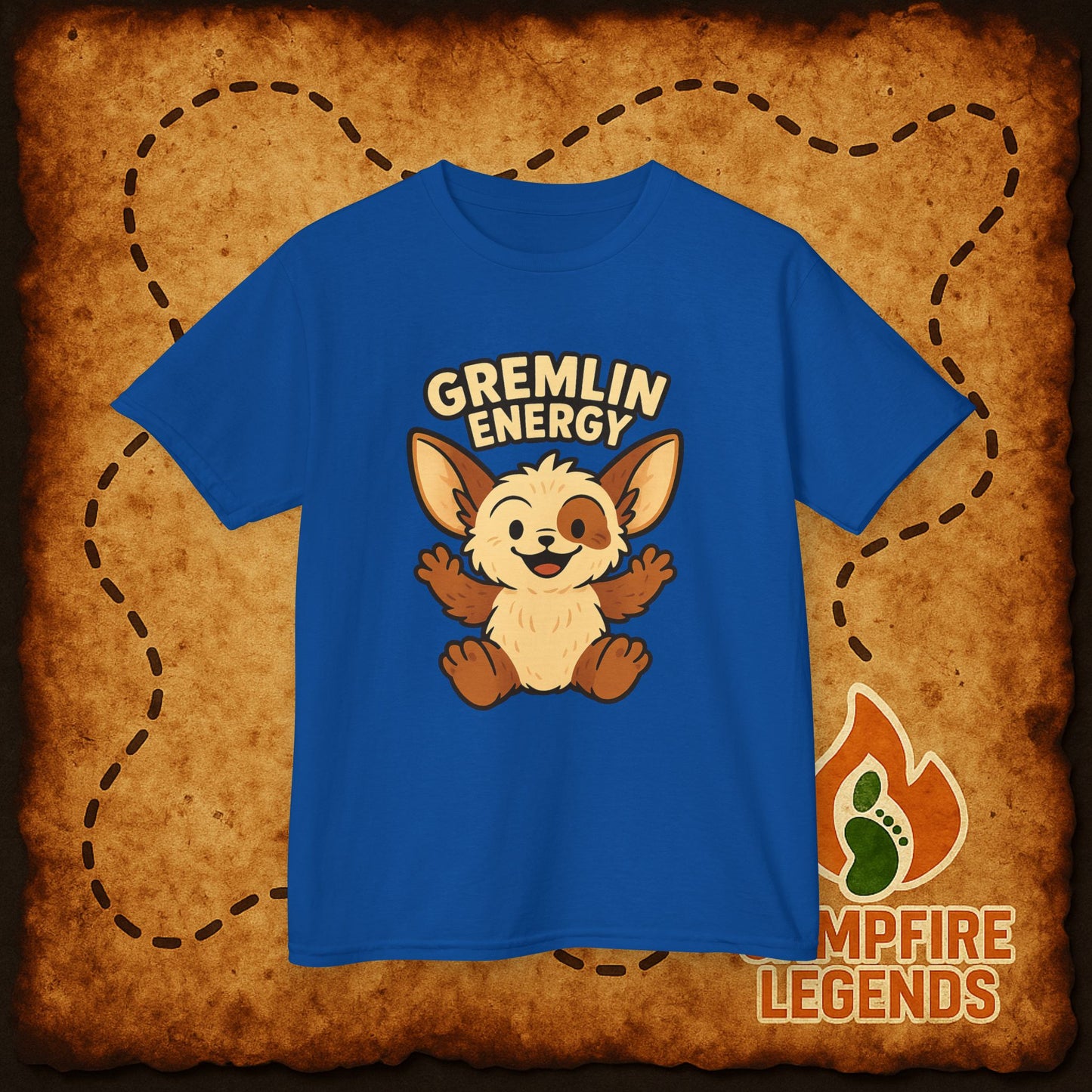 Kids T-Shirt — "Gremlin Energy" Cute Cartoon Creature Tee