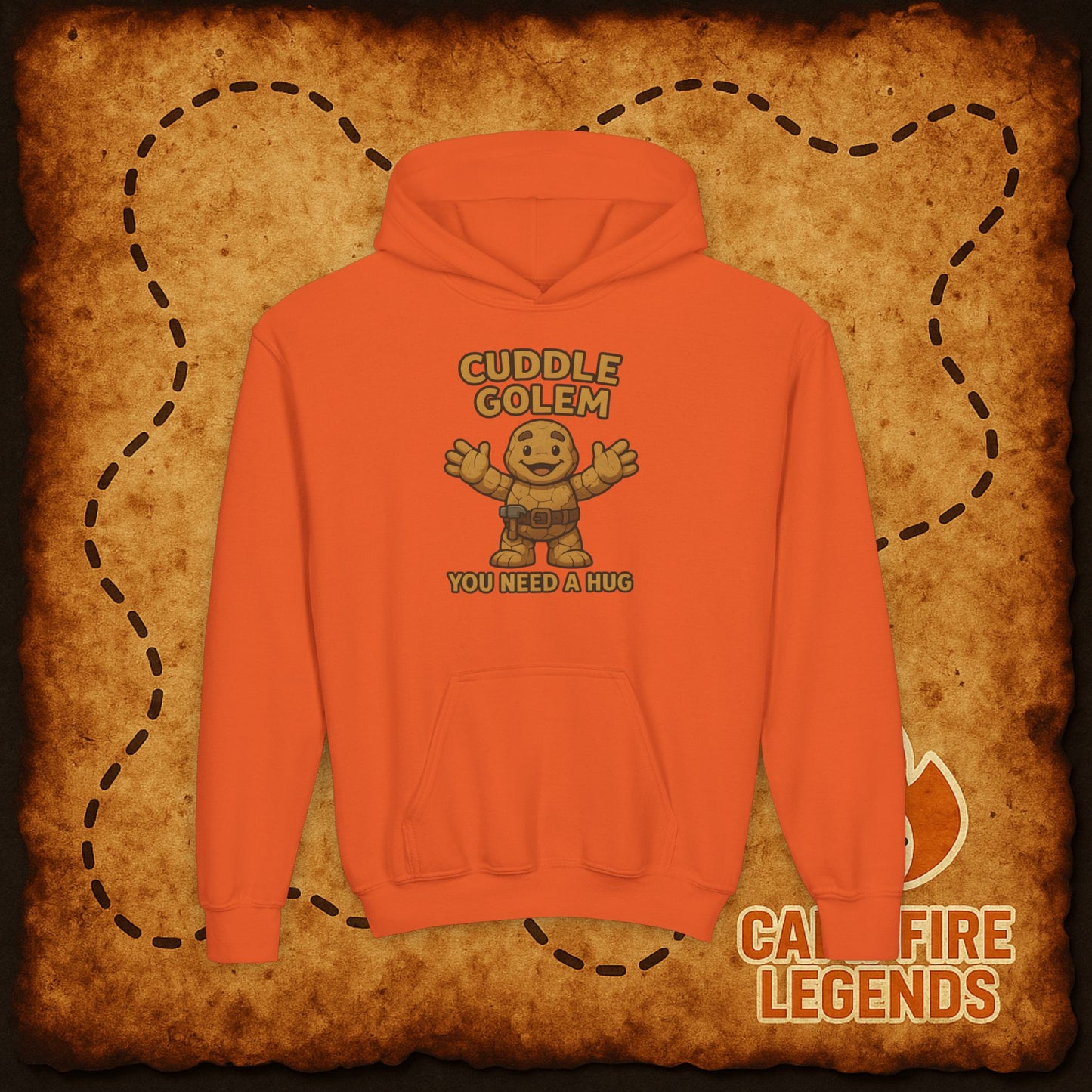 Your Little Legend Tackles Hugs – Cuddle Golem Youth Hoodie