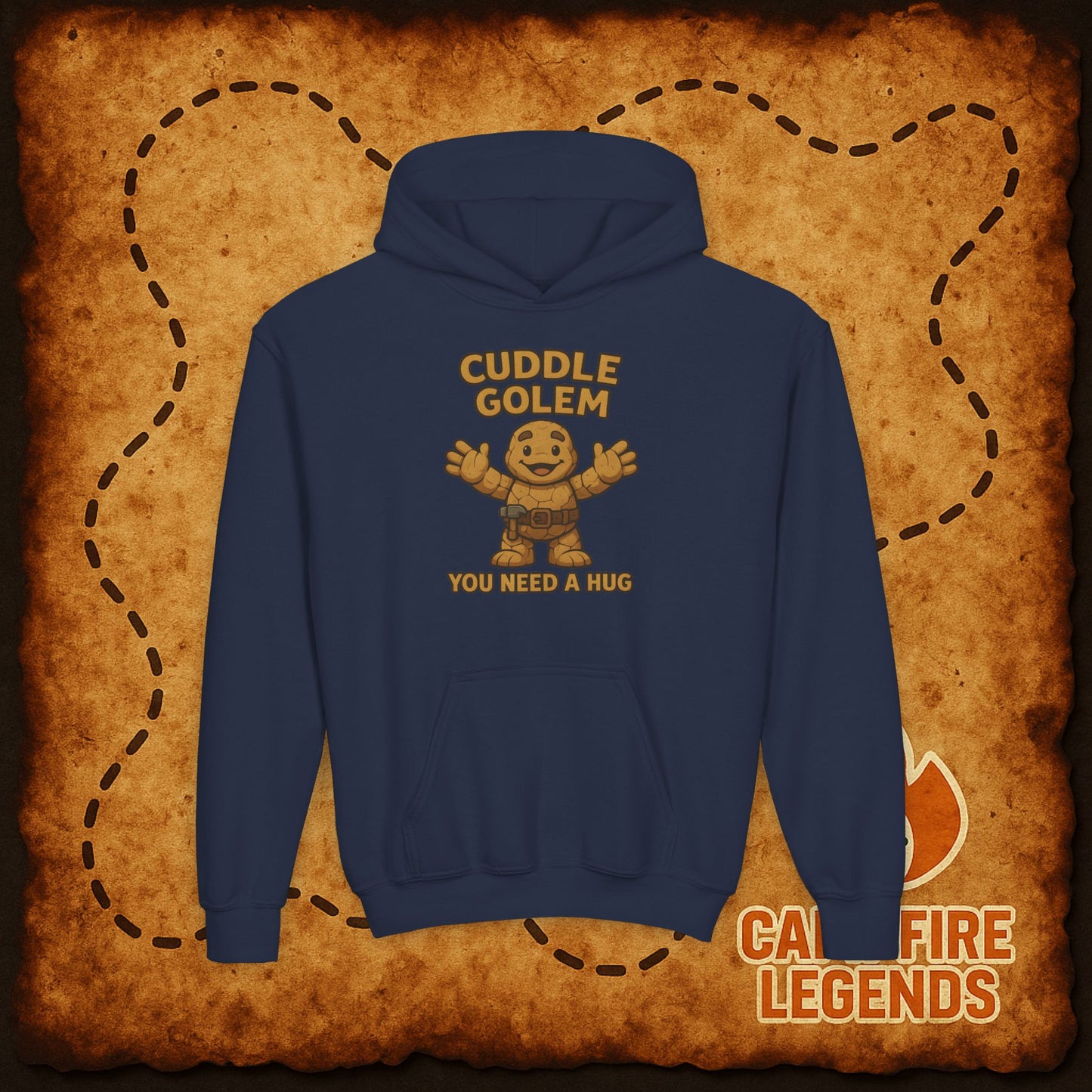 Your Little Legend Tackles Hugs – Cuddle Golem Youth Hoodie