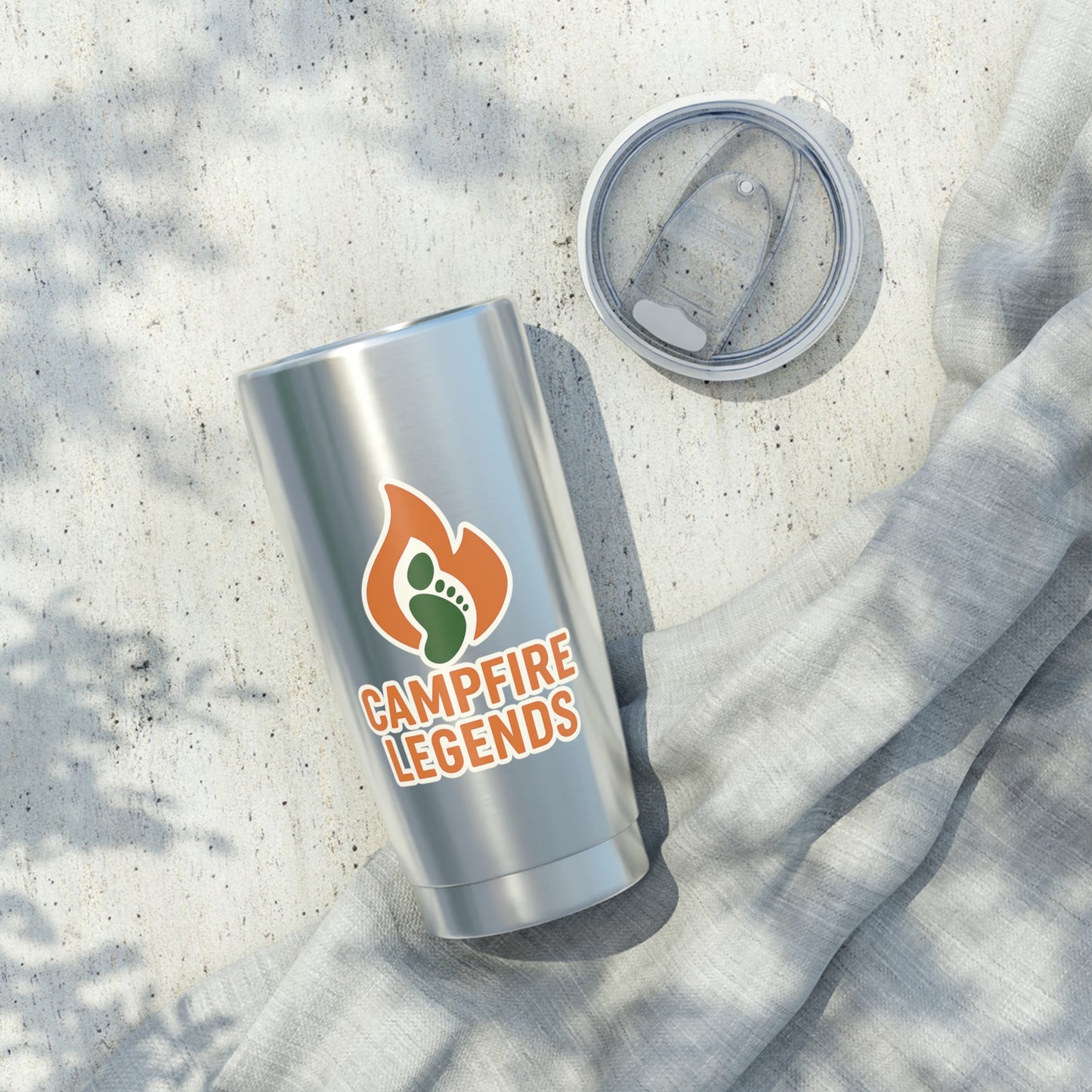 Campfire Legends 20oz Tumbler — Insulated Travel Mug for Camping & Hiking