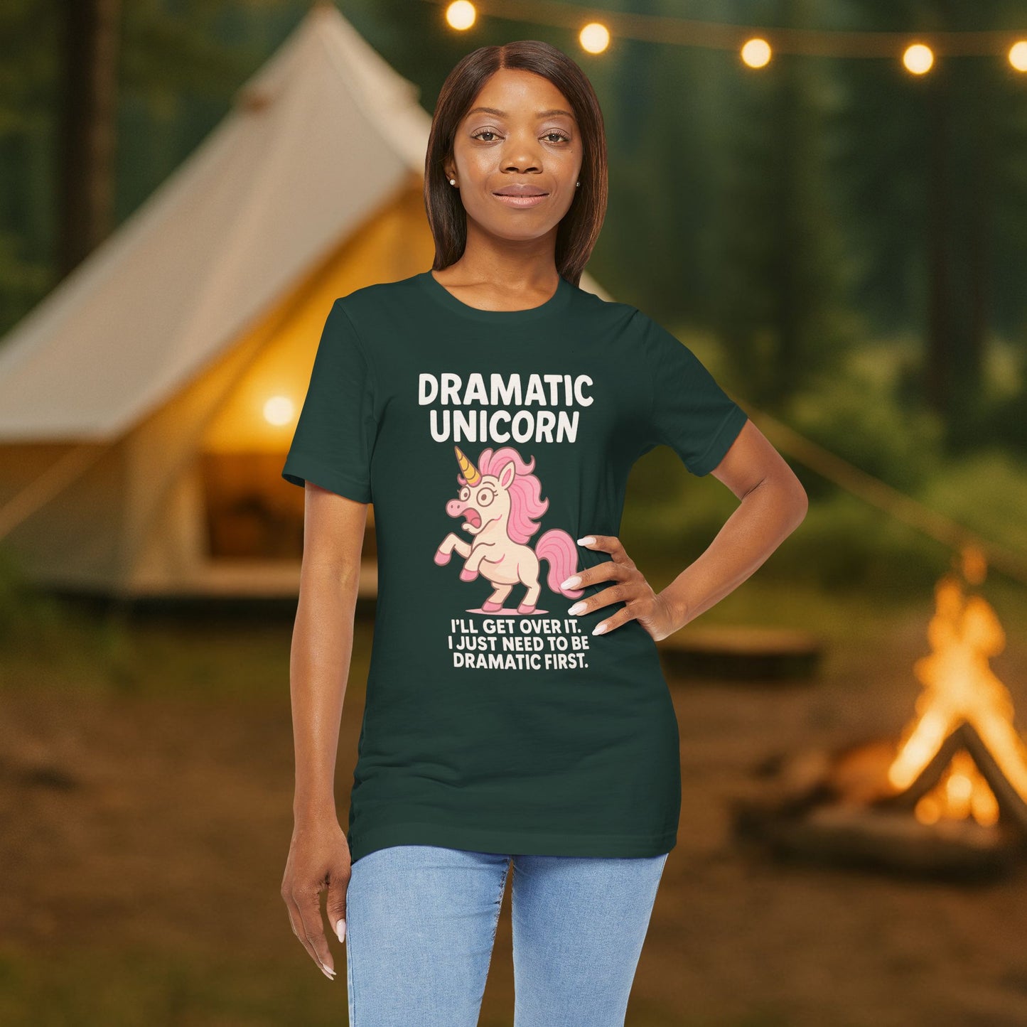 Dramatic Unicorn T-Shirt — "I’ll Get Over It, I Just Need to Be Dramatic First"