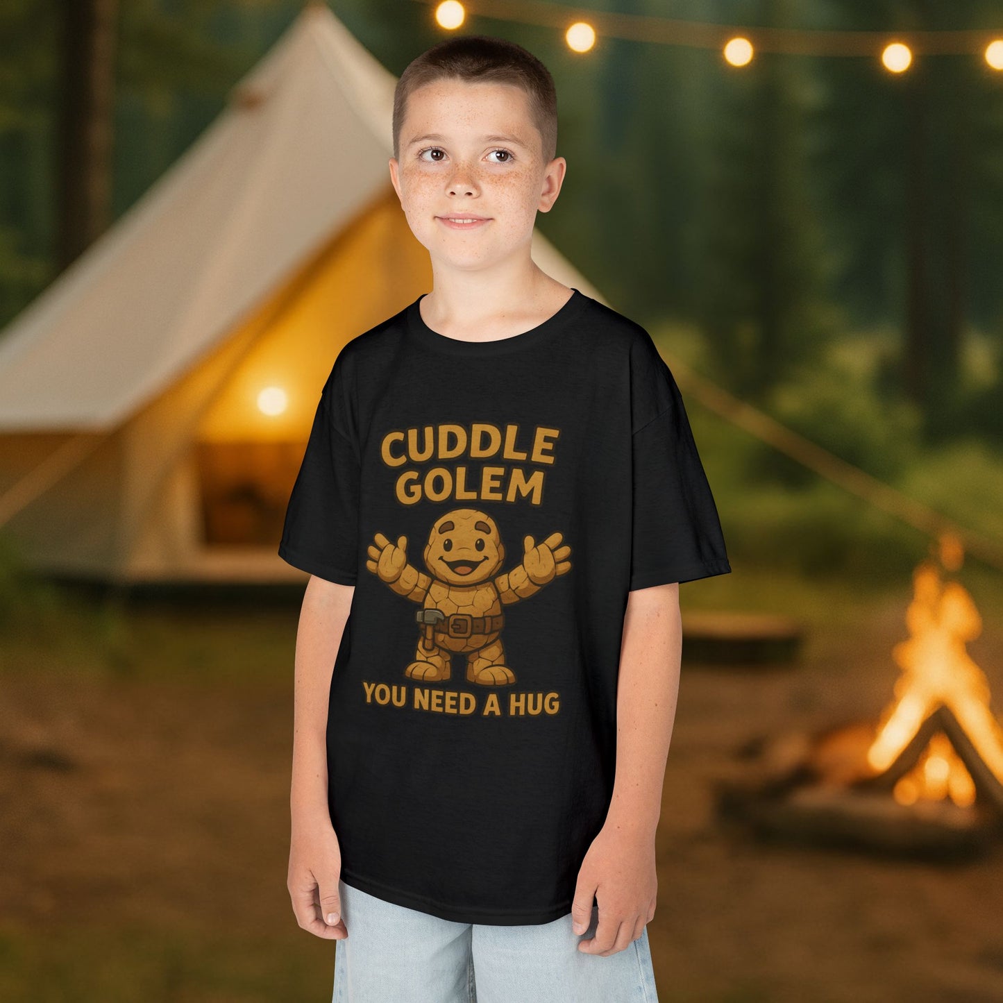 Cuddle Golem Kids Tee – Cute Monster "You Need a Hug" Shirt