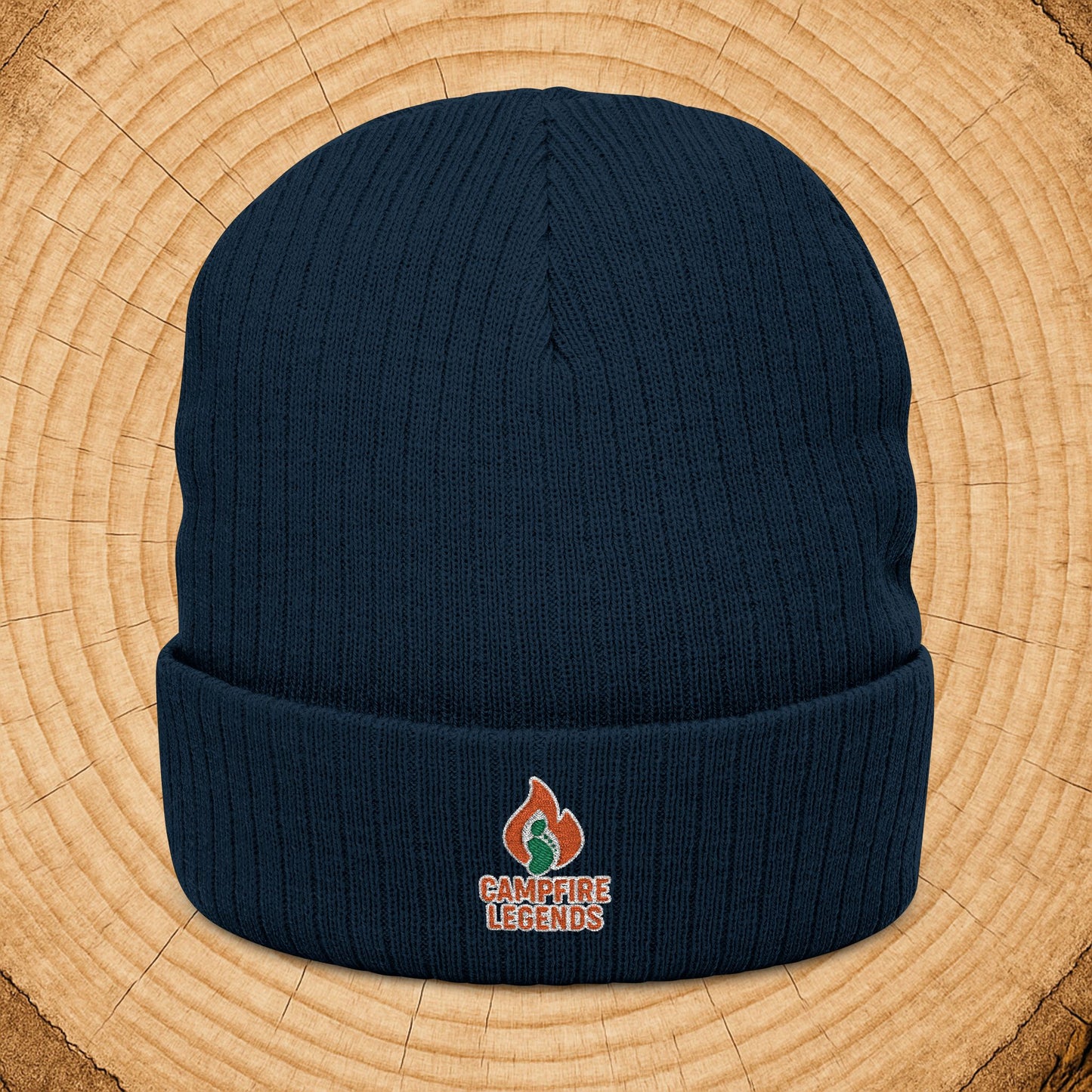 Campfire Legends Embroidered Beanie – Cozy Cryptid-Approved Winter Essential
