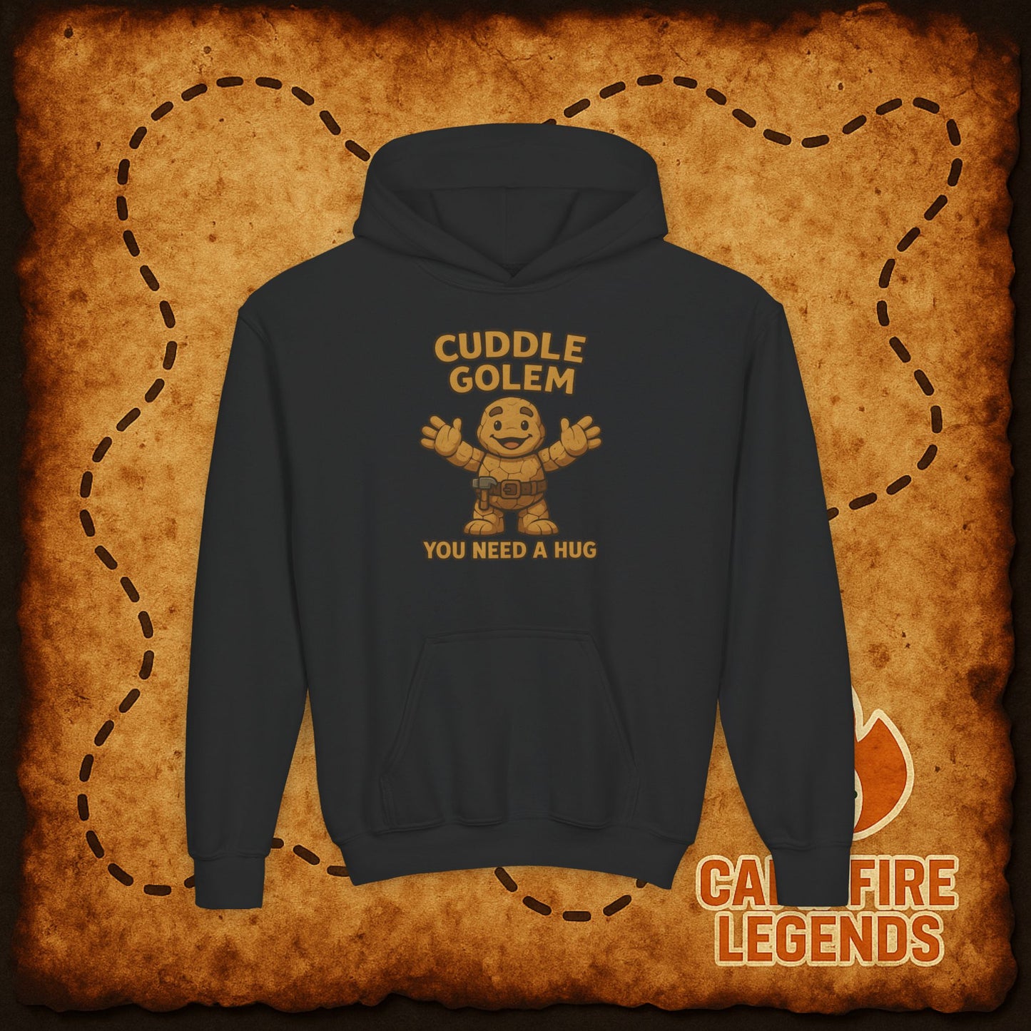 Your Little Legend Tackles Hugs – Cuddle Golem Youth Hoodie