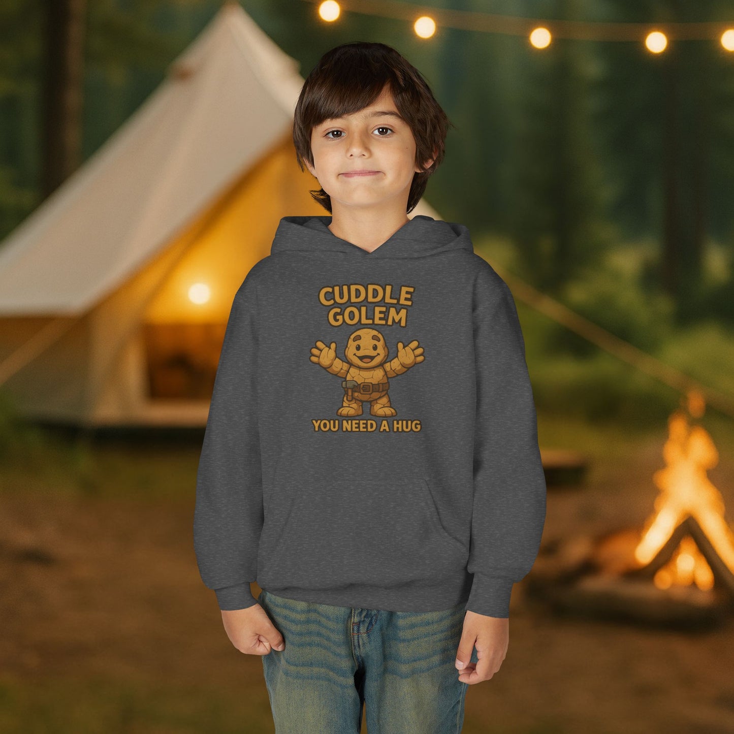 Your Little Legend Tackles Hugs – Cuddle Golem Youth Hoodie