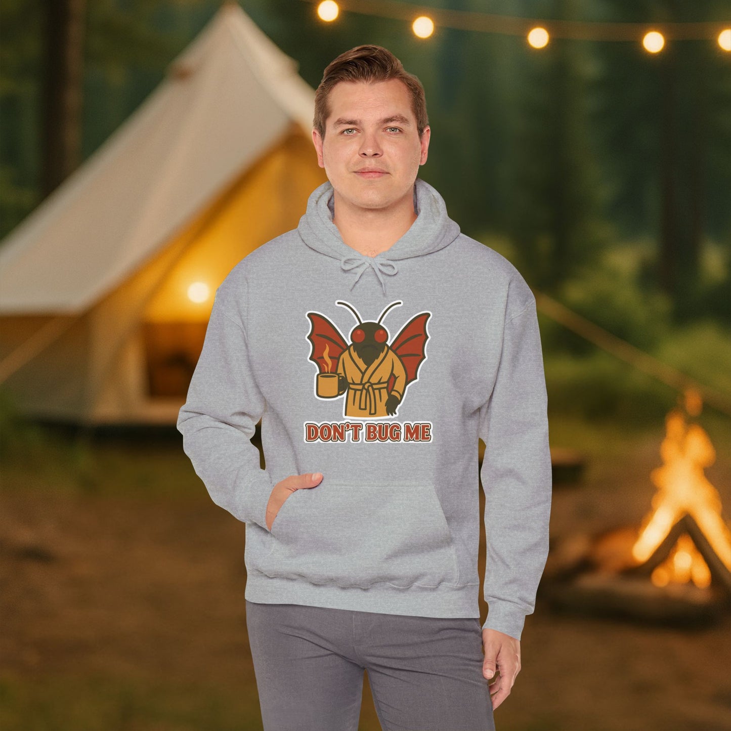 Don’t Bug Me Mothman Hoodie — Funny Mothman Graphic Pullover Midweight Fleece