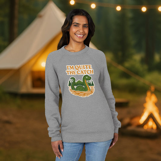 I'm Quite the Catch Lake Monster Raglan Sweatshirt – Ultra-Comfy Premium Fleece
