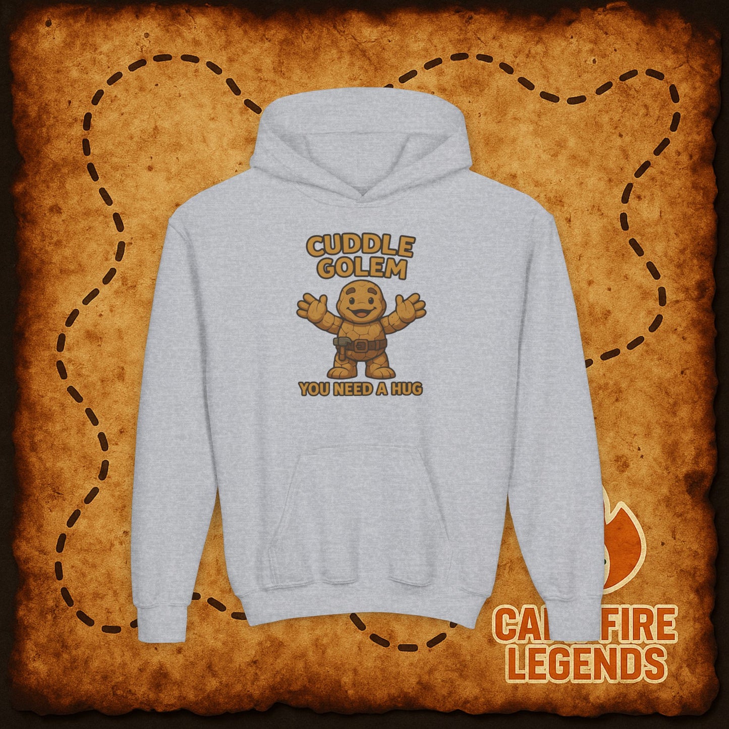 Your Little Legend Tackles Hugs – Cuddle Golem Youth Hoodie