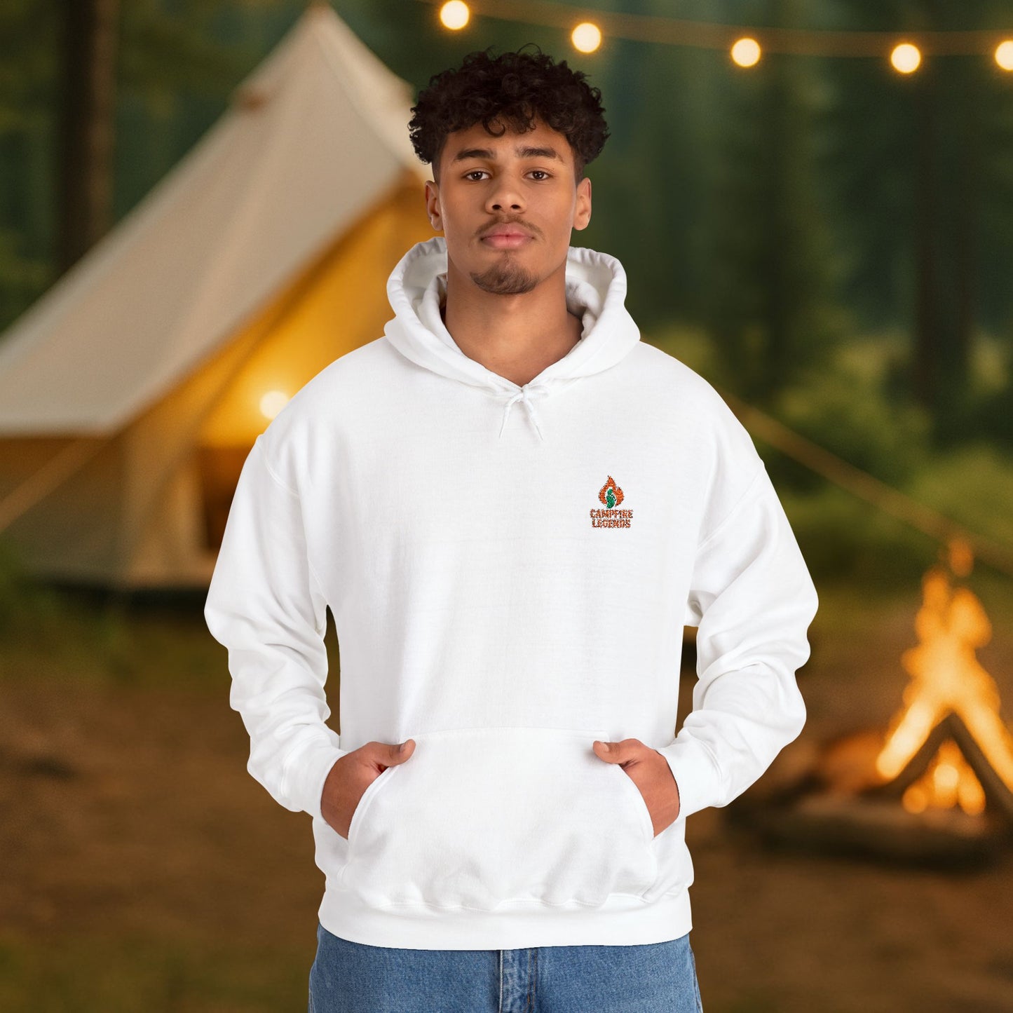 Campfire Legends Embroidered Hoodie – Cozy Midweight Fleece