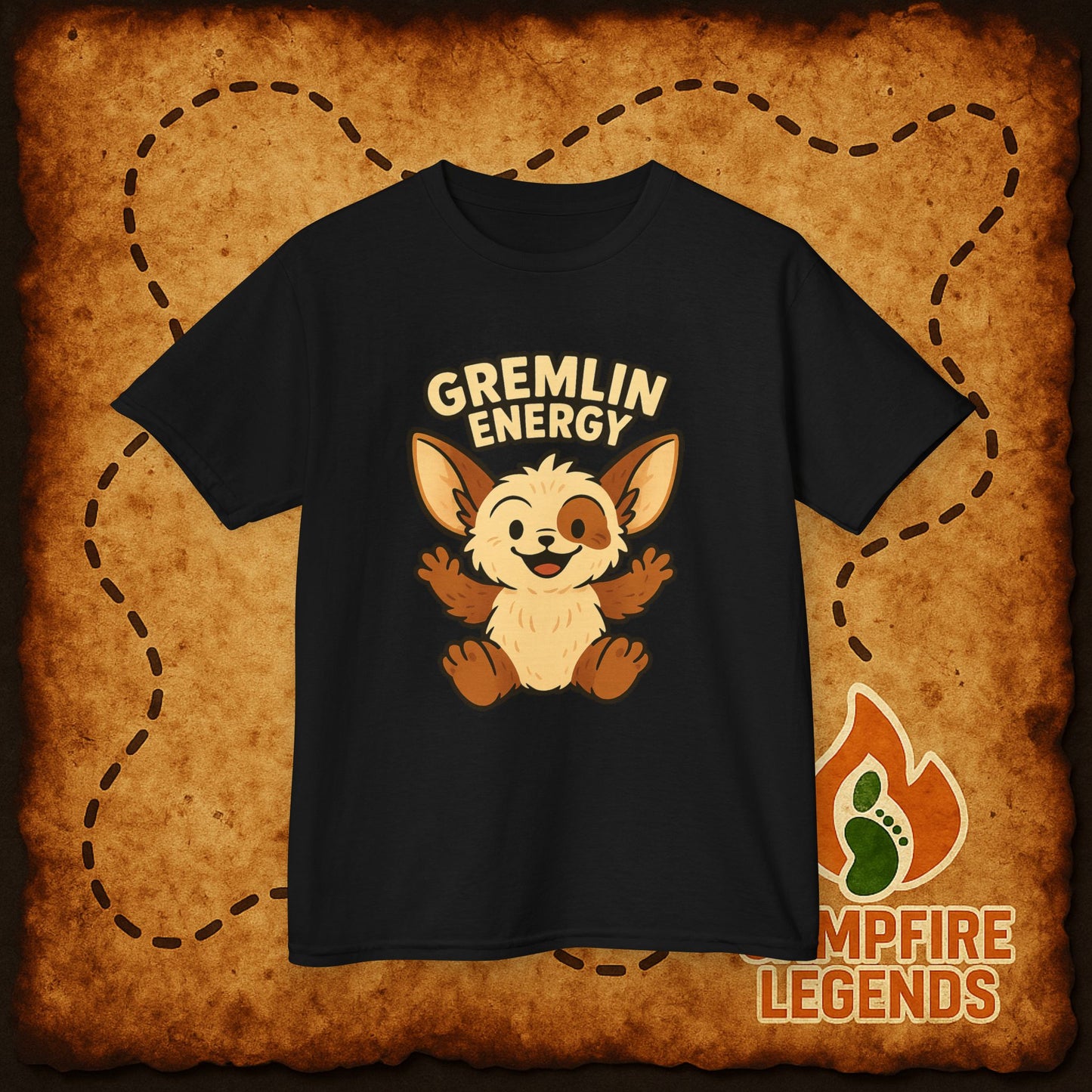Kids T-Shirt — "Gremlin Energy" Cute Cartoon Creature Tee