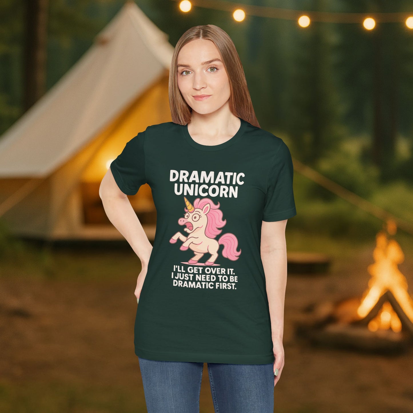 Dramatic Unicorn T-Shirt — "I’ll Get Over It, I Just Need to Be Dramatic First"