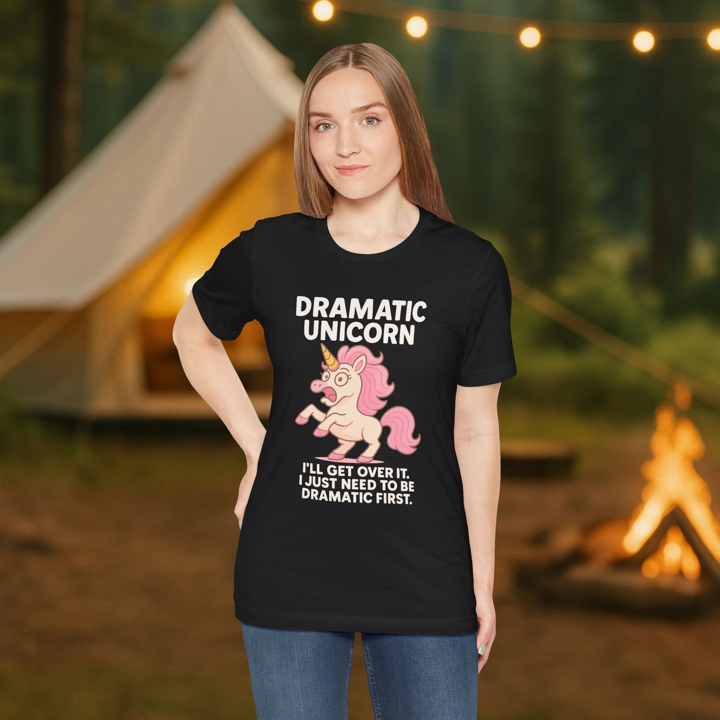 Dramatic Unicorn T-Shirt — "I’ll Get Over It, I Just Need to Be Dramatic First"