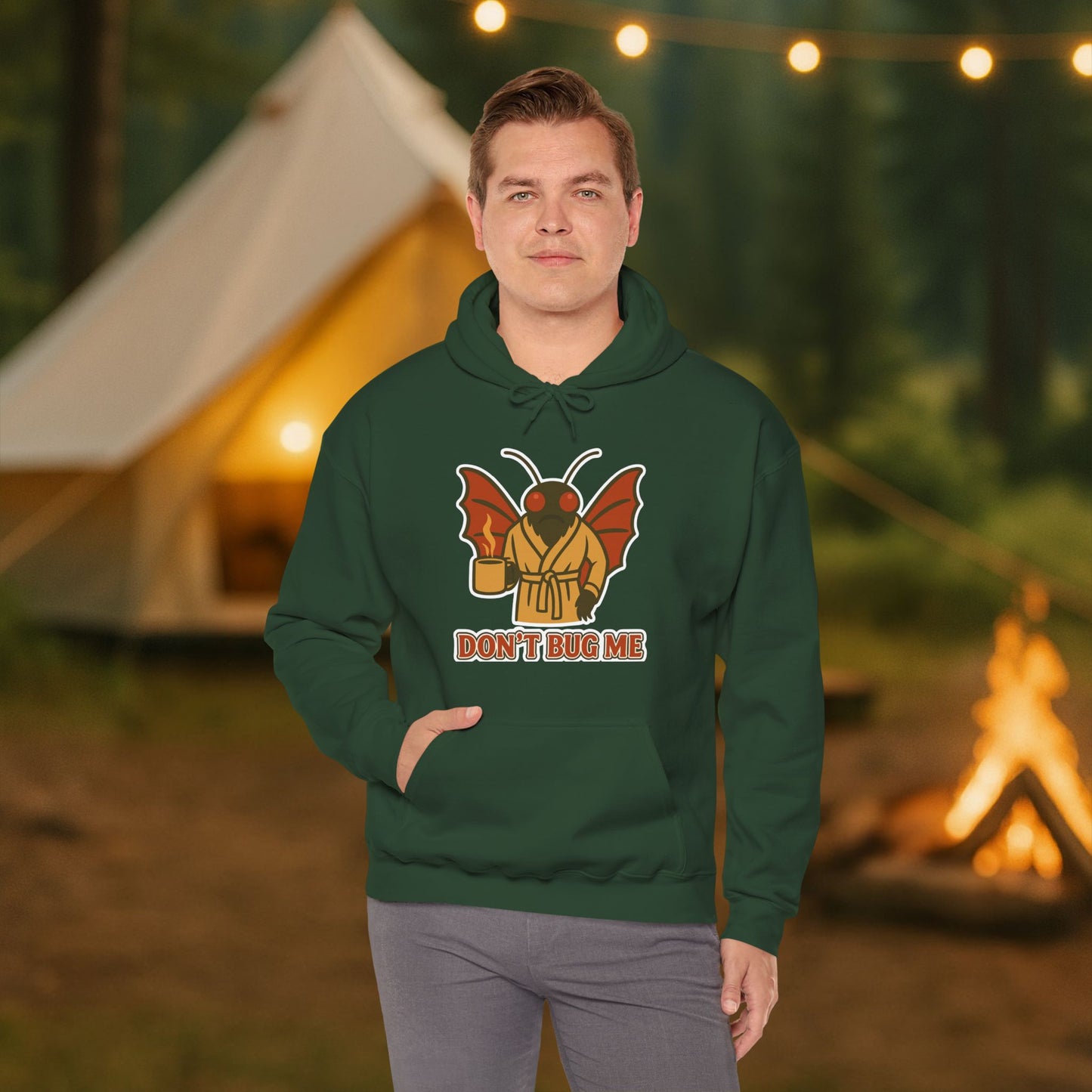 Don’t Bug Me Mothman Hoodie — Funny Mothman Graphic Pullover Midweight Fleece