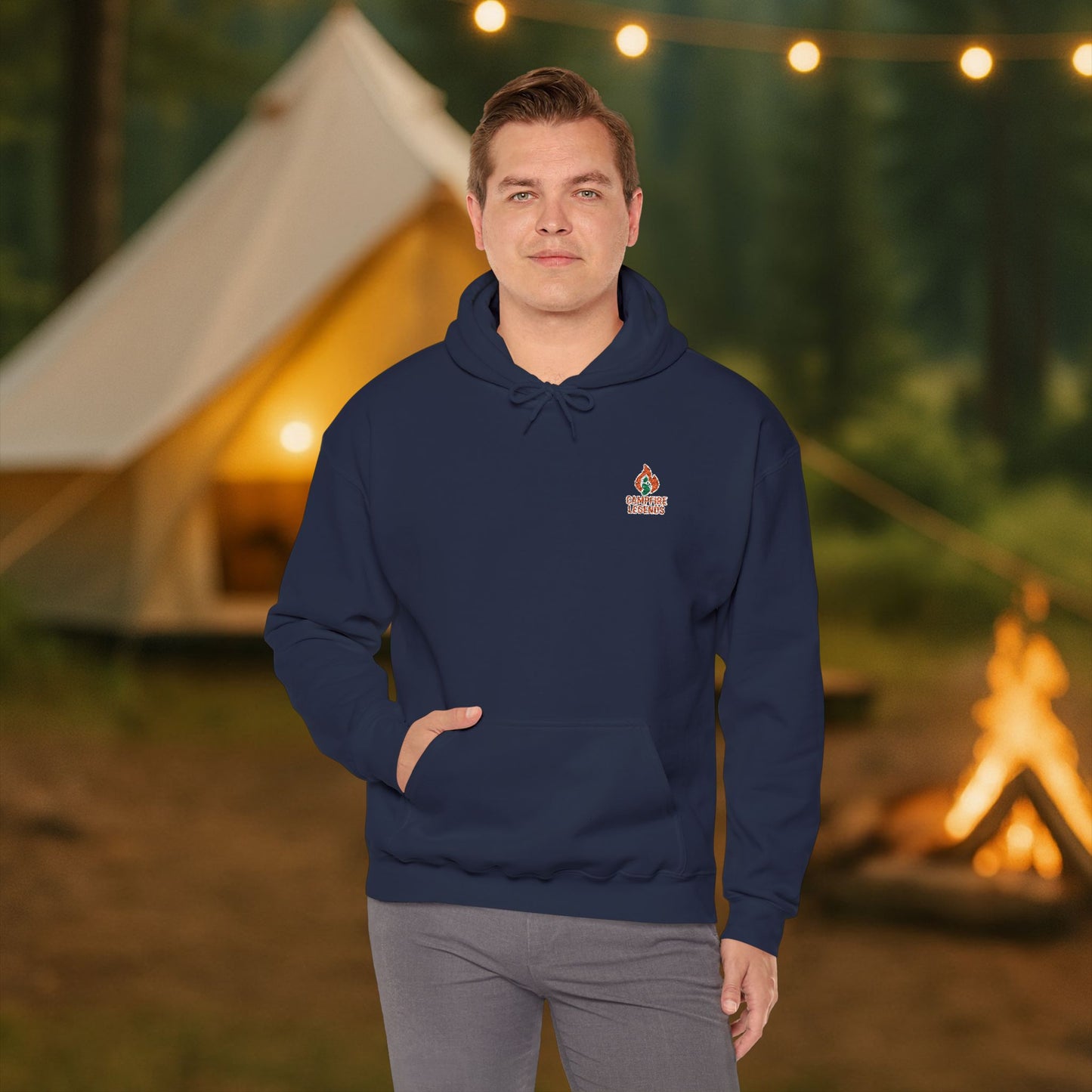 Campfire Legends Embroidered Hoodie – Cozy Midweight Fleece