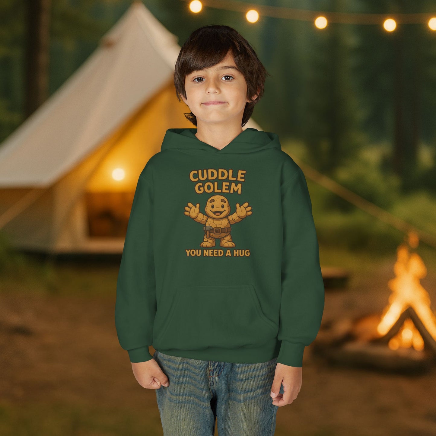 Your Little Legend Tackles Hugs – Cuddle Golem Youth Hoodie