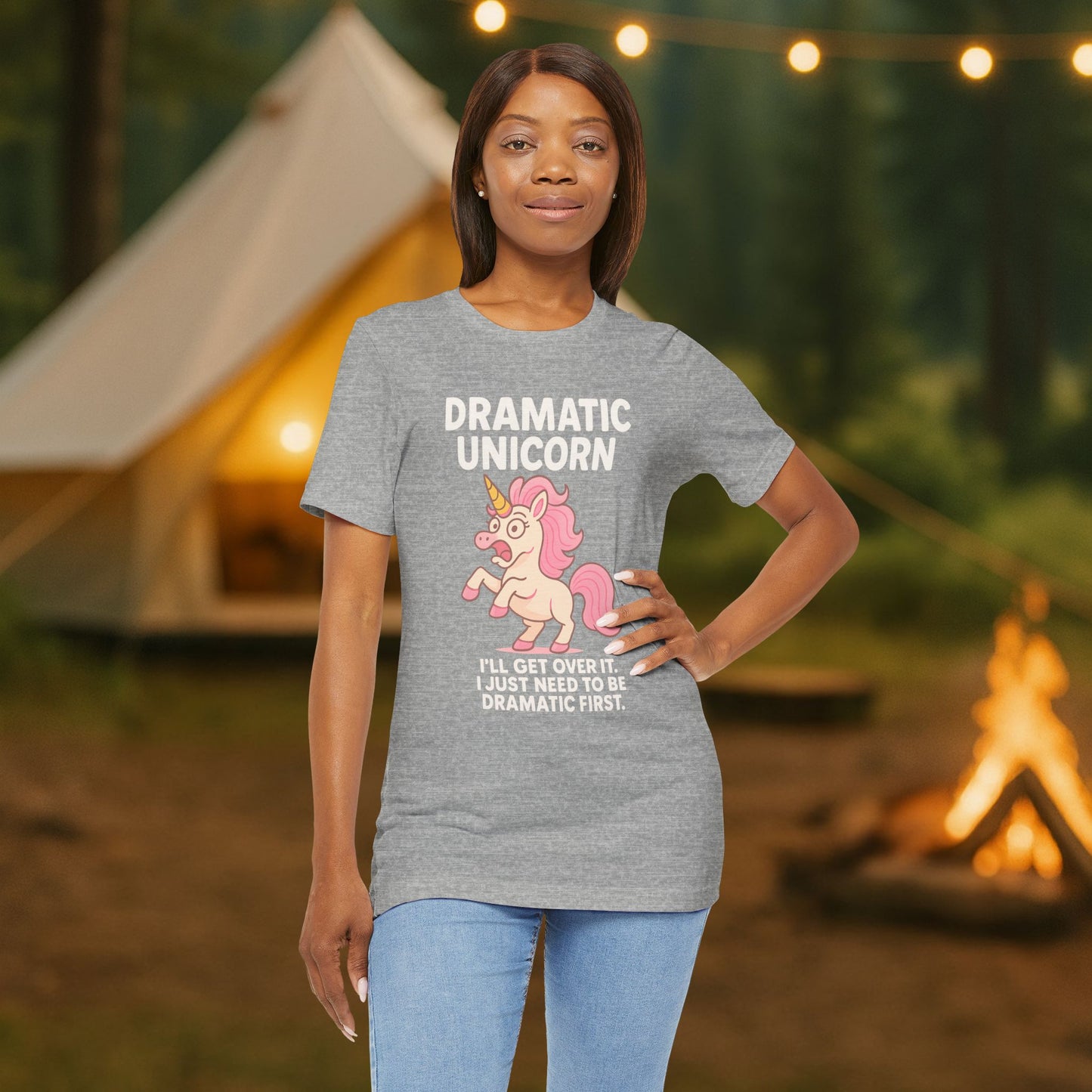 Dramatic Unicorn T-Shirt — "I’ll Get Over It, I Just Need to Be Dramatic First"