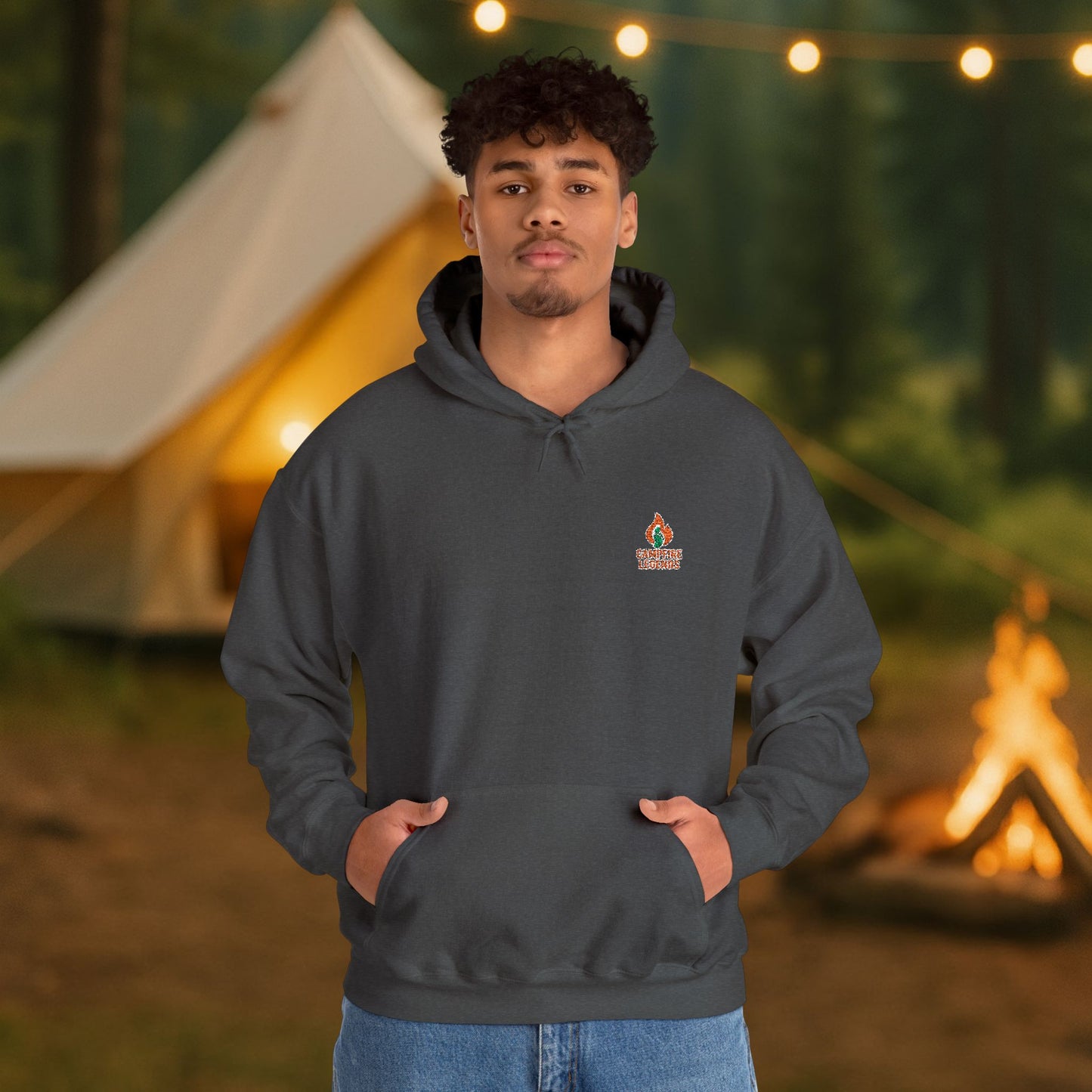 Campfire Legends Embroidered Hoodie – Cozy Midweight Fleece