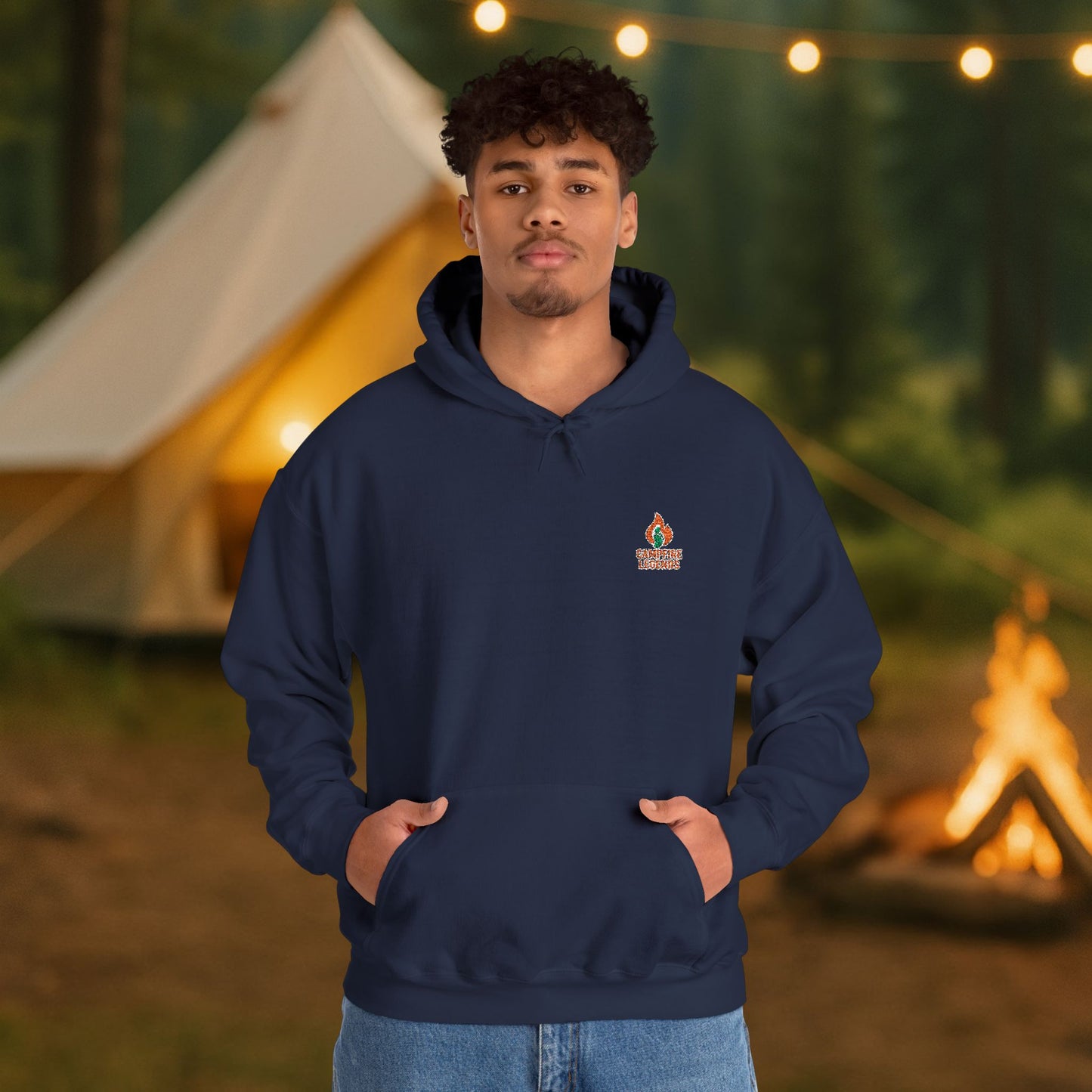 Campfire Legends Embroidered Hoodie – Cozy Midweight Fleece