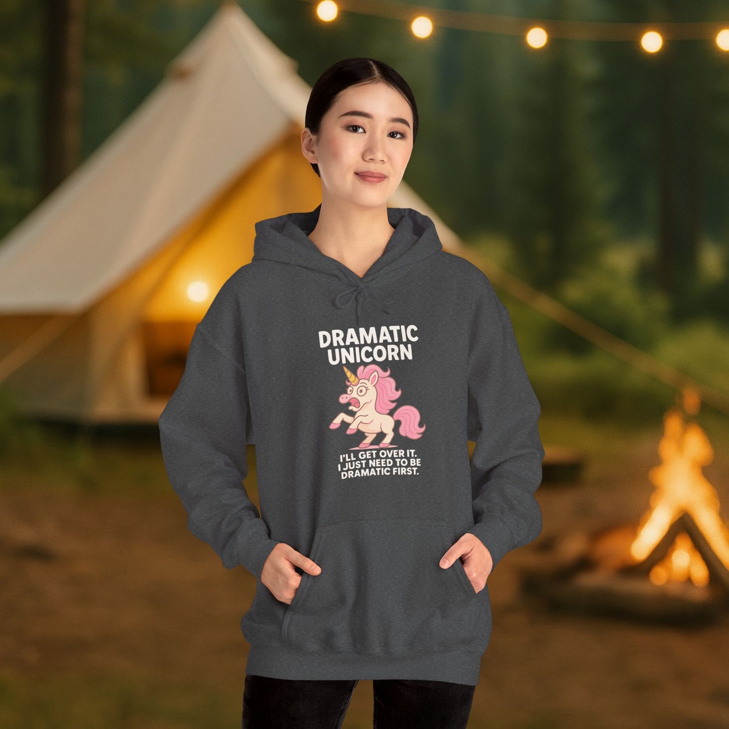 Dramatic Unicorn Hoodie - Sassy Funny Unicorn Sweatshirt