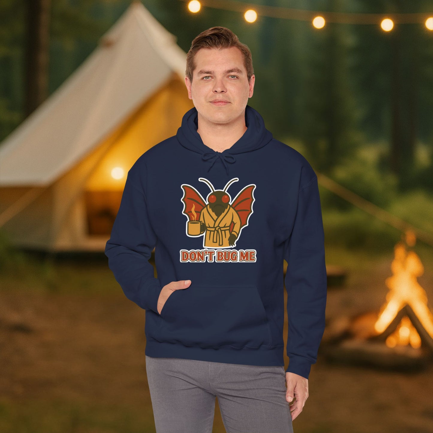 Don’t Bug Me Mothman Hoodie — Funny Mothman Graphic Pullover Midweight Fleece