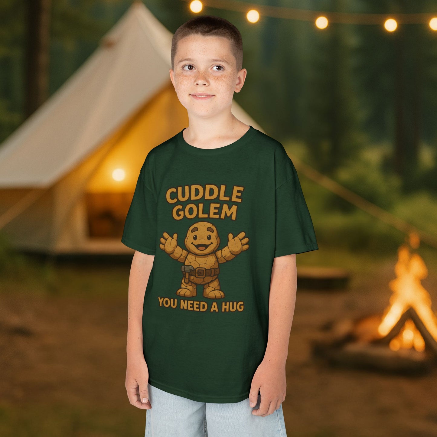 Cuddle Golem Kids Tee – Cute Monster "You Need a Hug" Shirt