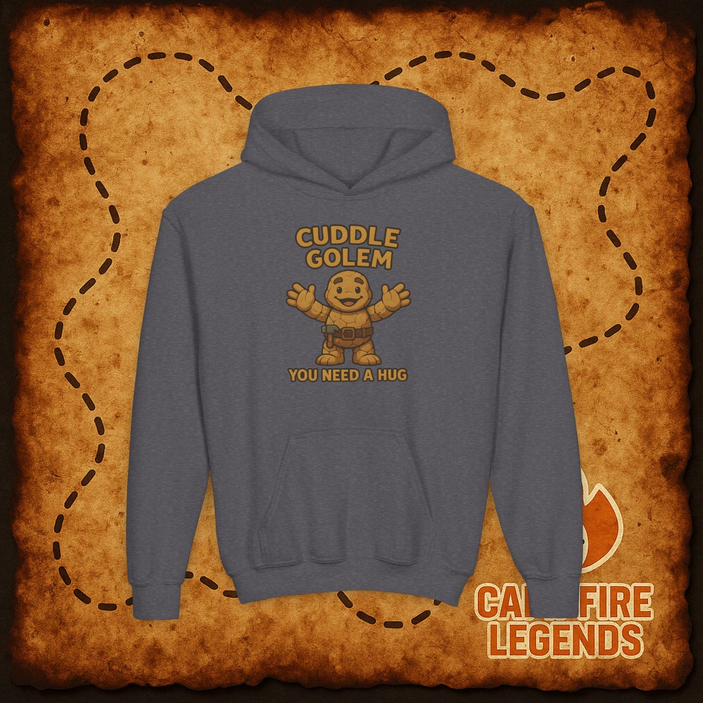 Your Little Legend Tackles Hugs – Cuddle Golem Youth Hoodie