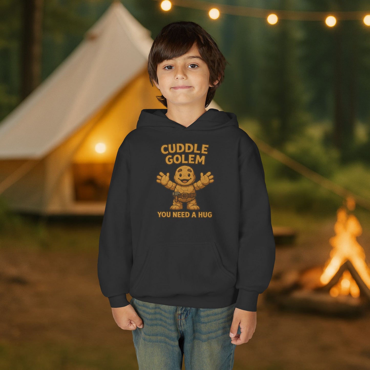 Your Little Legend Tackles Hugs – Cuddle Golem Youth Hoodie