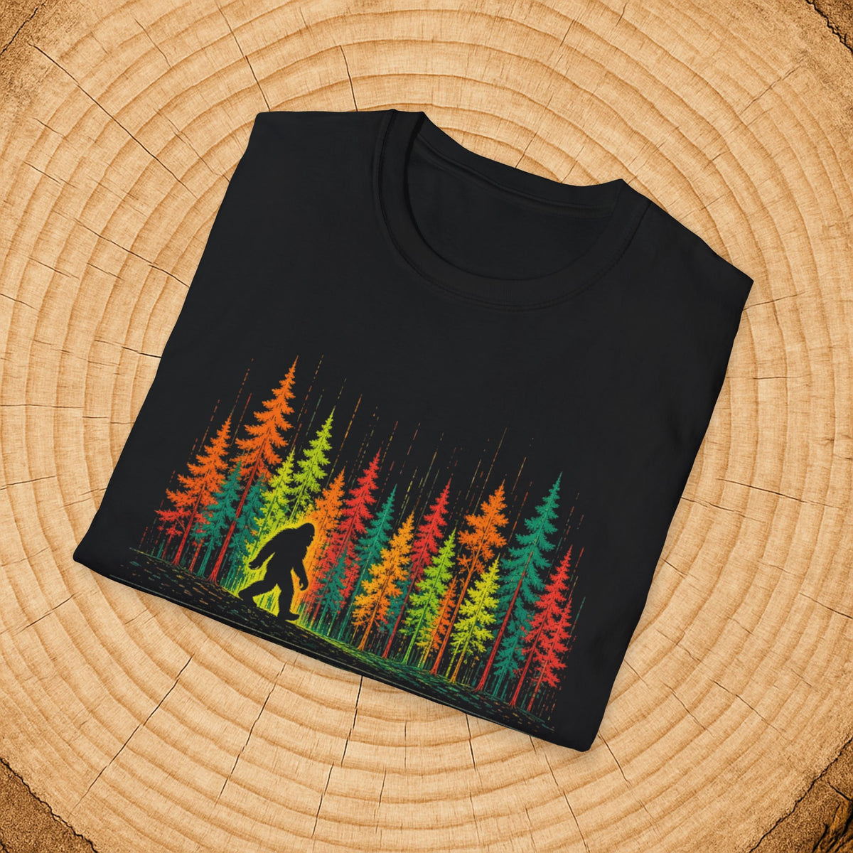 Bigfoot & Nessie Forest Lake Nature T-Shirt